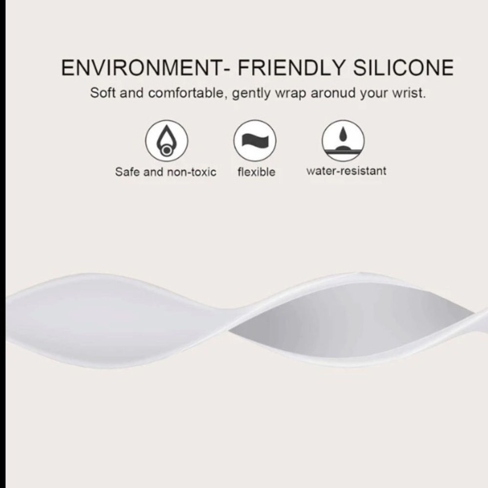 NEW simple white Apple Watch silicone band - Picture 3 of 6